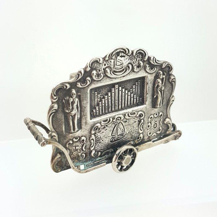 Miniatuur beeldje - Draaiorgel - .835 zilver, Antiek en Kunst, Antiek | Zilver en Goud