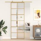 vidaXL Schuifdeur 76x205 cm helder ESG-glas en aluminium, Doe-het-zelf en Bouw, Deuren en Vliegenramen, Verzenden, Nieuw