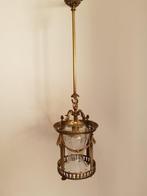 Lantaarn plafondlamp - Brons, Glas, Messing - Vintage