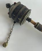 Draagbaar gebedswiel - Hout (handvat), gemengd metaal