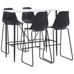 vidaXL 5-delige Barset kunststof zwart, Huis en Inrichting, Complete eetkamers, Verzenden, Nieuw