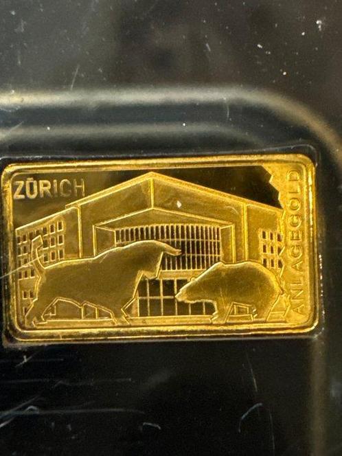 Zwitserland. Gold bar Finanzplatz Zürich - Börsenbarren, Postzegels en Munten, Munten | Europa | Niet-Euromunten