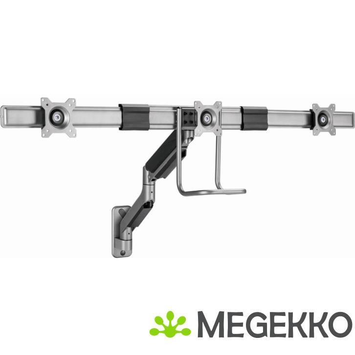 Gembird Monitorarm met gasveer voor 3 monitoren, Audio, Tv en Foto, Televisiebeugels, Nieuw, Verzenden