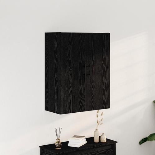 vidaXL Wandkast Zwart Eiken 69,5x34x90 cm Gelaagd Hout, Huis en Inrichting, Kasten | Dressoirs, Nieuw, Verzenden