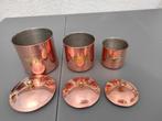 Pot (3) - pots à sucre, café, thé - Cuivre, Laiton