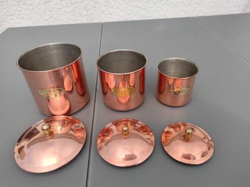 Pot (3) - pots à sucre, café, thé - Cuivre, Laiton, Antiek en Kunst, Antiek | Keukengerei