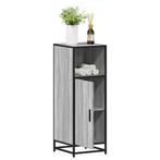 vidaXL Badkamerkast 35x37,5x100cm bewerkt hout grijs sonoma, Verzenden, Nieuw