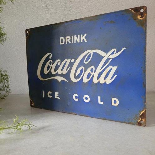 Coca-Cola - Reclamebord - Emaille, Antiek en Kunst, Antiek | Wandborden en Tegels