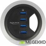 DeLOCK 62868 USB 3.0 (3.1 Gen 1) Type-A 5000Mbit/s Zwart hub, Computers en Software, USB Sticks, Nieuw, Verzenden