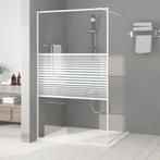 vidaXL Inloopdouchewand 115x195 cm transparant ESG-glas wit, Doe-het-zelf en Bouw, Sanitair, Verzenden, Nieuw