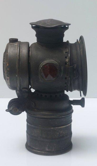 Lamp - Staal - spoorlantaarn, Antiek en Kunst, Antiek | Wandborden en Tegels