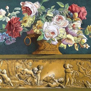 Angelo Maynardi Araldi - Cesto di Fiori su un bassorilievo beschikbaar voor biedingen