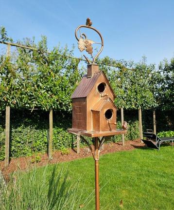 Beeldje - BIrdhouse - IJzer, Metaal beschikbaar voor biedingen