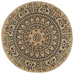 Jute Vloerkleed Donkerblauw | Retour Deal | Duurzaam, Huis en Inrichting, Stoffering | Tapijten en Vloerkleden, Verzenden, Rond