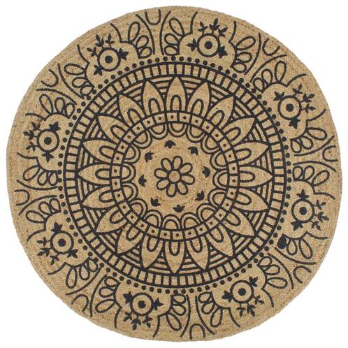 Jute Vloerkleed Donkerblauw | Retour Deal | Duurzaam, Huis en Inrichting, Stoffering | Tapijten en Vloerkleden, 100 tot 150 cm