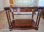 Table dappoint - Fer, Ronce de noyer, Verre - Table console, Antiek en Kunst, Curiosa en Brocante