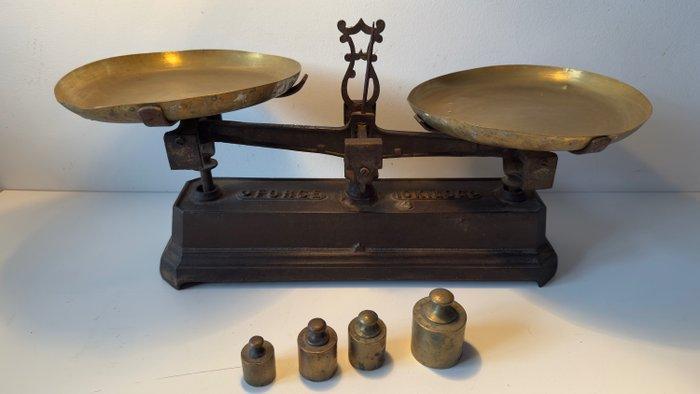 roverbal - Ponterstok (2) - Gietijzer, Gegoten messing -, Antiek en Kunst, Curiosa en Brocante