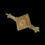 Oud-Romeins Brons geëmailleerde schildpadbroche/fibula