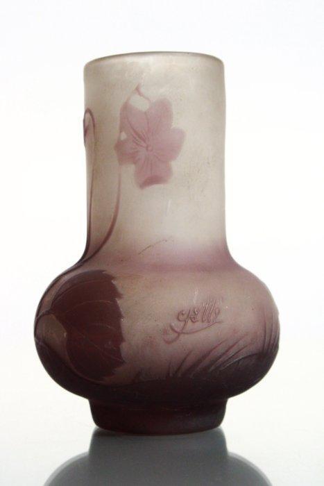 Etablissements Gallé - Emile Gallé - Vaas - Viooltjes - Glas, Antiek en Kunst, Antiek | Glaswerk en Kristal