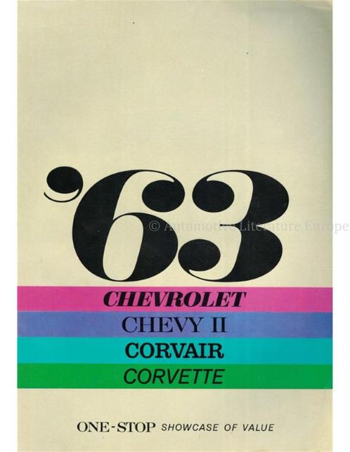 1963 CHEVROLET PROGRAMMA BROCHURE ENGELS (VS), Livres, Autos | Brochures & Magazines