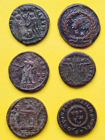 Romeinse Rijk Lot van 6 Æ munten (Zonder Minimumprijs) beschikbaar voor biedingen