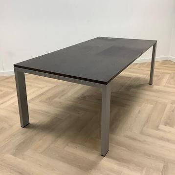 Tweedehands ARCO design tafel, 210x105 cm, donker/bruin hout, Bureau