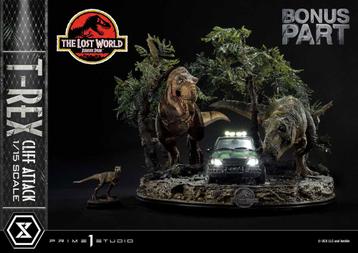 Jurassic World: The Lost World Statue 1/15 T-Rex Cliff Attac beschikbaar voor biedingen