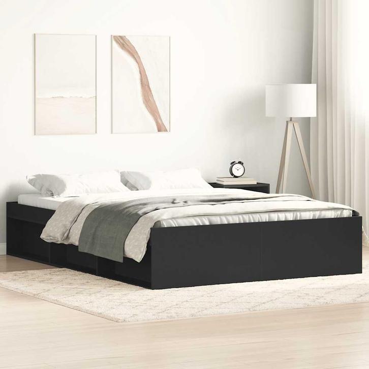 vidaXL Bedframe zwart 120x200 cm, Huis en Inrichting, Slaapkamer | Bedden, Nieuw, Verzenden