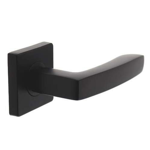 Intersteel deurkruk Minos op vierkant rozet mat zwart, Doe-het-zelf en Bouw, Hang- en Sluitwerk, Ophalen of Verzenden