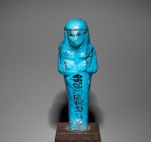 Égypte ancienne Faience Oushebti pour le surveillant des, Verzamelen, Mineralen en Fossielen