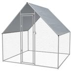 vidaXL Cage extérieure pour poulets Acier galvanisé 2 x, Animaux & Accessoires, Rongeurs & Lapins | Cages & Clapiers, Neuf, Verzenden