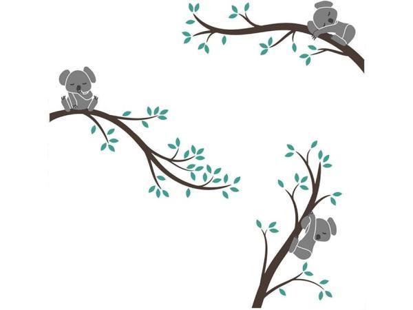 Veiling - Bdecoll Koala boom muurtattoo, Huis en Inrichting, Stoffering | Behang