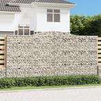vidaXL Schanskorven 2 st gewelfd 400x50x200/220 cm ijzer, Verzenden, Nieuw