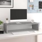 vidaXL Monitorstandaard 60x23,5x12 cm bewerkt hout grijs