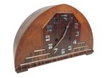 Amsterdamse School klok, Tafelklok - Art Deco - Eik,, Antiek en Kunst
