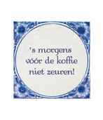 Delfts Blauw Tegel s Morgens 14,5cm, Nieuw, Verzenden