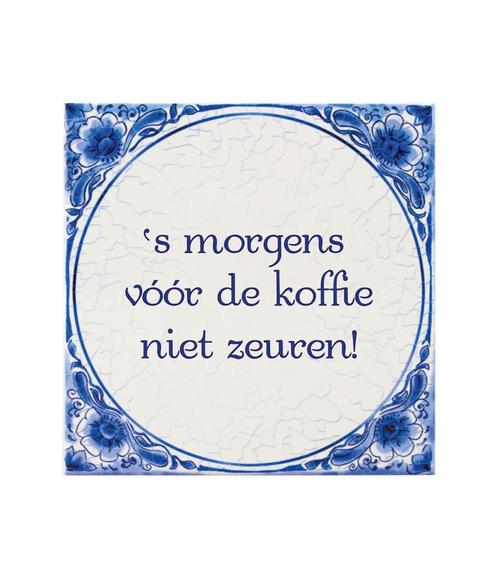 Delfts Blauw Tegel s Morgens 14,5cm, Maison & Meubles, Accessoires pour la Maison | Peintures, Dessins & Photos, Envoi