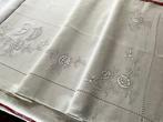 Linge de lit de mariage du début du 20ème siècle en lin avec, Antiek en Kunst