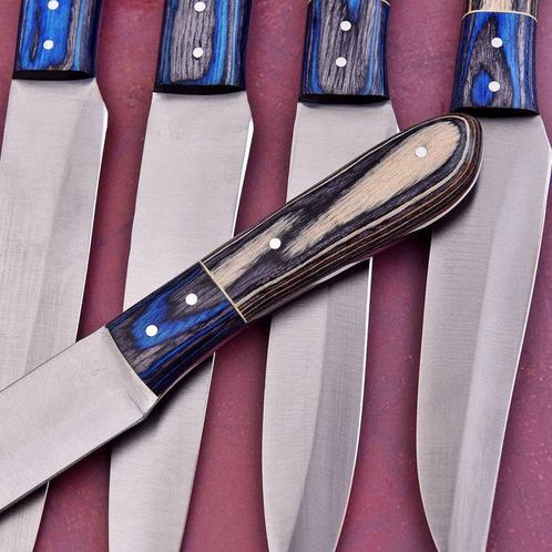 Couteau de cuisine - Chefs knife - Acier plié, bois Pakka -, Antiek en Kunst, Antiek | Keukengerei