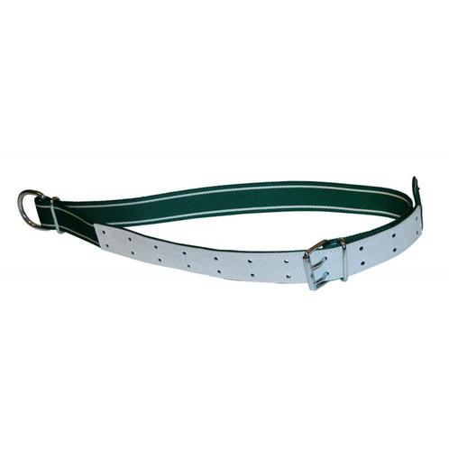 Halsb.groen/wit,150x5cm met ovalen lid en d-ring - kerbl, Dieren en Toebehoren, Stalling en Weidegang