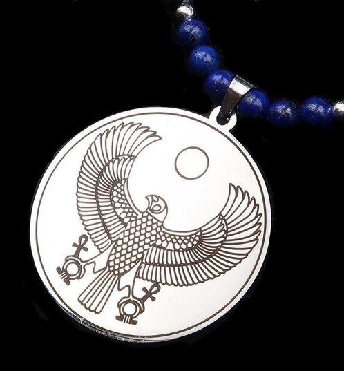 Lapis lazuli - Zonneketting - God Horus - Bescherming,, Antiek en Kunst, Antiek | Boeken en Manuscripten