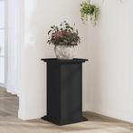 vidaXL Plantenstandaard 33x33x60 cm bewerkt hout zwart, Tuin en Terras, Verzenden, Nieuw