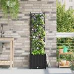 vidaXL Tuin Plantpot Zwart 40 x 40 x 143 cm Staal, Tuin en Terras, Bloempotten, Verzenden, Nieuw