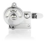 WC slot hendel vrij-bezet glanzend nikkel - retro WC slui..., Doe-het-zelf en Bouw, Ophalen of Verzenden, Nieuw, Koper of Messing