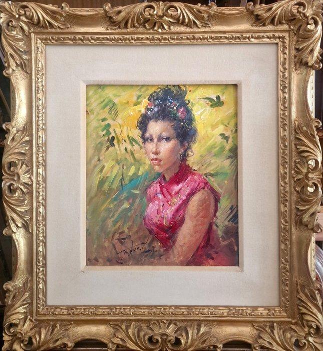 Clemente Tafuri (1903-1971) - La modella, Antiek en Kunst, Kunst | Schilderijen | Klassiek