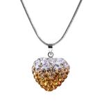 Fako Bijoux® - Ketting - Disco Dots - Hart Duo - Geel, Verzenden, Nieuw