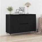 vidaXL Dressoir met lade Zwart eiken 101,5 x 35 x 70 cm, Huis en Inrichting, Kasten | Dressoirs, Verzenden, Nieuw