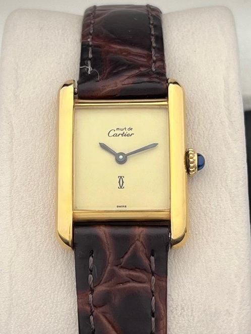 Cartier - Tank Must de Cartier Ivory Lemoncello Dial -, Handtassen en Accessoires, Horloges | Heren