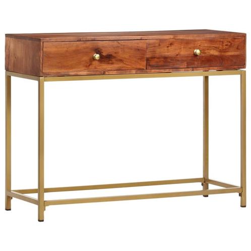 vidaXL Wandtafel 100x35x76 cm massief acaciahout, Huis en Inrichting, Tafels | Bijzettafels, Nieuw, Verzenden