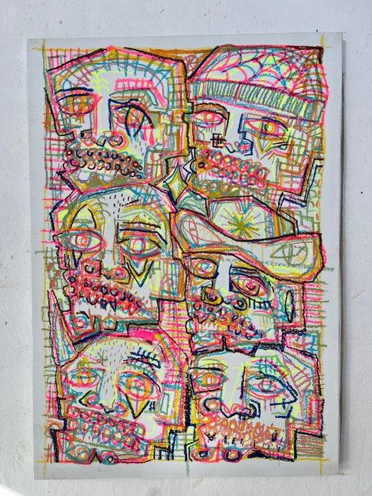 NIRVANA - XL FACES // NO RESERVE, Antiek en Kunst, Kunst | Schilderijen | Modern